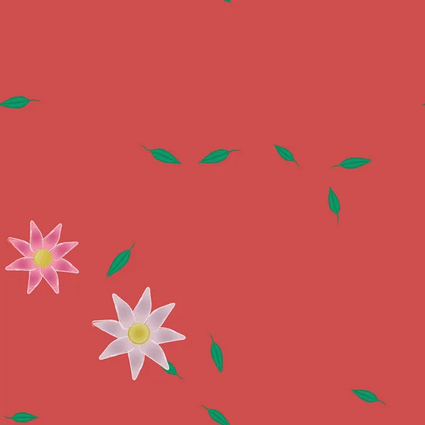 Flores Botánicas Fondo Ilustración Vectorial — Vector de stock