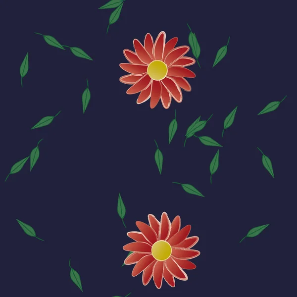 Bloesem Gebladerte Bloemen Bloei Behang Vector Illustratie — Stockvector