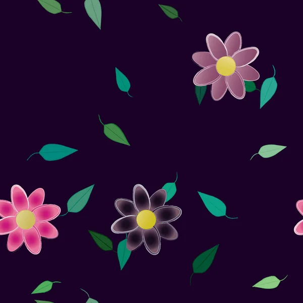 Sommer Blumen Hintergrund Vektor Illustration — Stockvektor