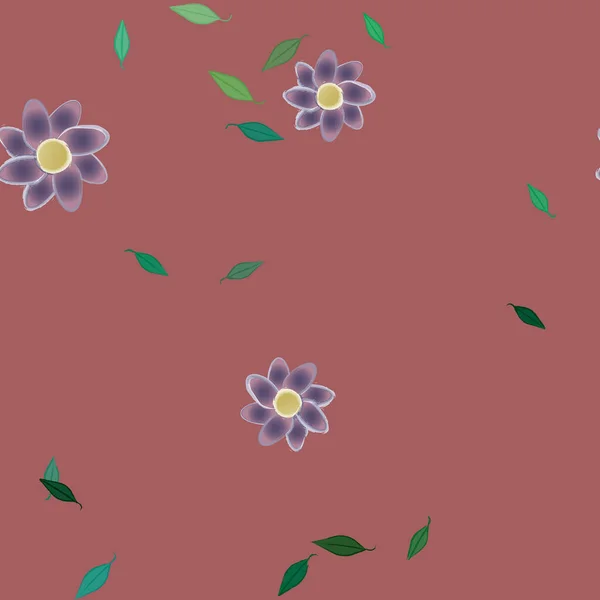 Follaje Flores Flores Florecen Fondo Pantalla Vector Ilustración — Archivo Imágenes Vectoriales