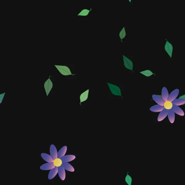 Botanische Bloemen Achtergrond Vector Illustratie — Stockvector