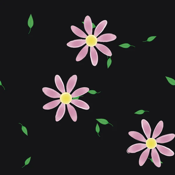 花の葉 花の壁紙 ベクトルイラスト — ストックベクタ