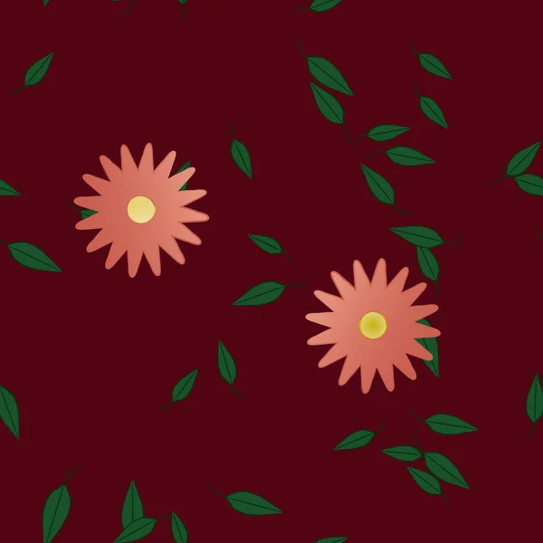 Fleurs Botaniques Fond Illustration Vectorielle — Image vectorielle