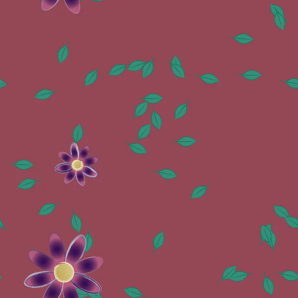 Feuillage Fleuri Papier Peint Fleuri Fleurs Illustration Vectorielle — Image vectorielle