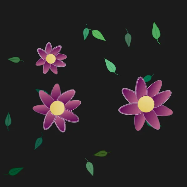 Ботанические Цветы Фон Векторная Иллюстрация — стоковый вектор