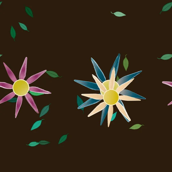 Fleurs Fleur Papier Peint Illustration Vectorielle — Image vectorielle