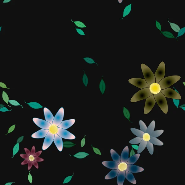 Fleurs Été Fond Illustration Vectorielle — Image vectorielle