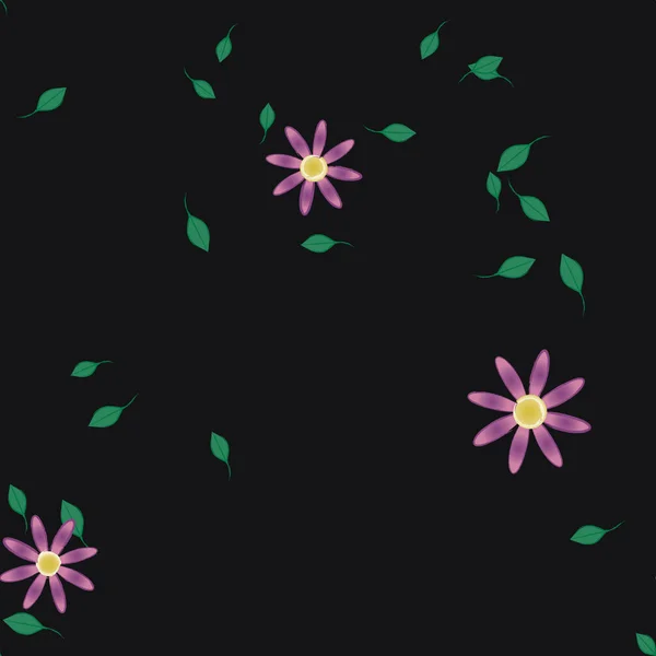 Farbigen Floralen Hintergrund Blumen Vektor Illustration — Stockvektor