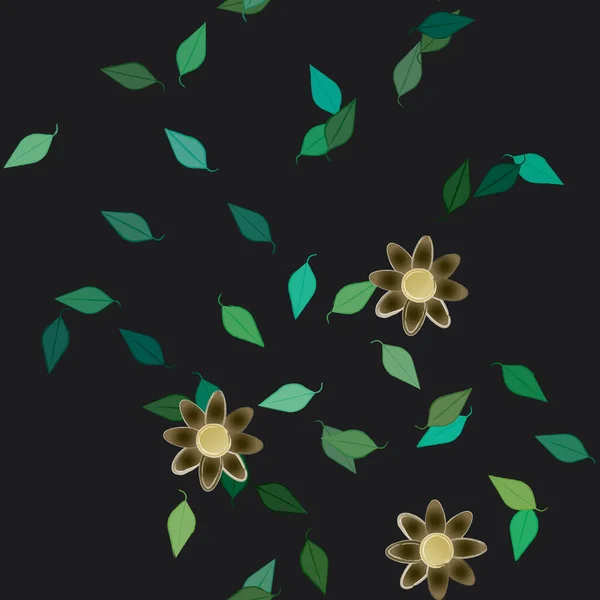 Flores Verano Fondo Vector Ilustración — Archivo Imágenes Vectoriales