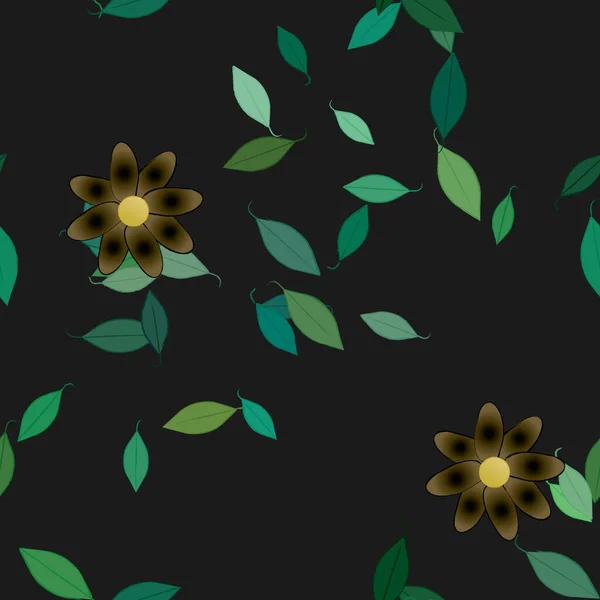 Farbigen Floralen Hintergrund Blumen Vektor Illustration — Stockvektor