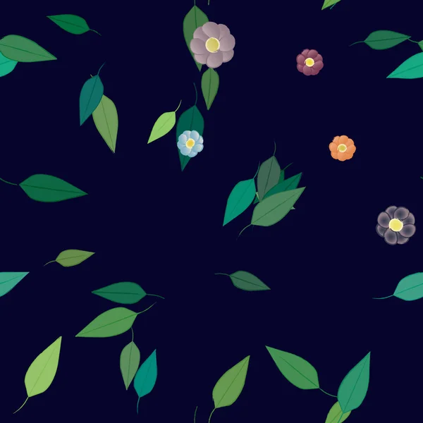 Fleurs Été Fond Illustration Vectorielle — Image vectorielle