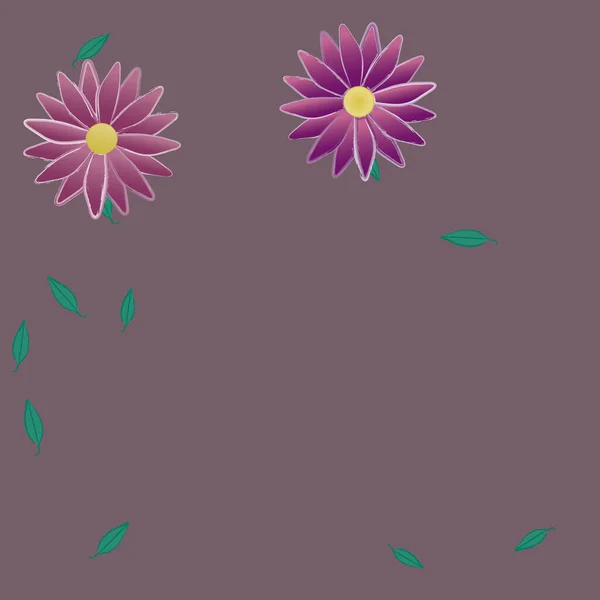 Follaje Flores Flores Florecen Fondo Pantalla Vector Ilustración — Vector de stock