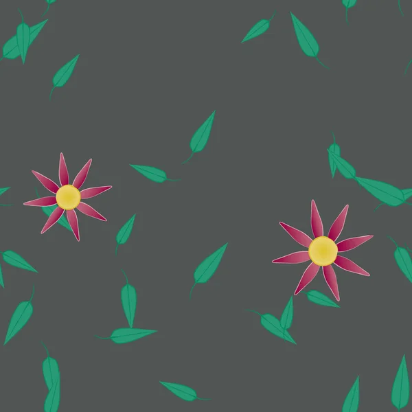 Fundo Floral Colorido Flores Ilustração Vetorial — Vetor de Stock