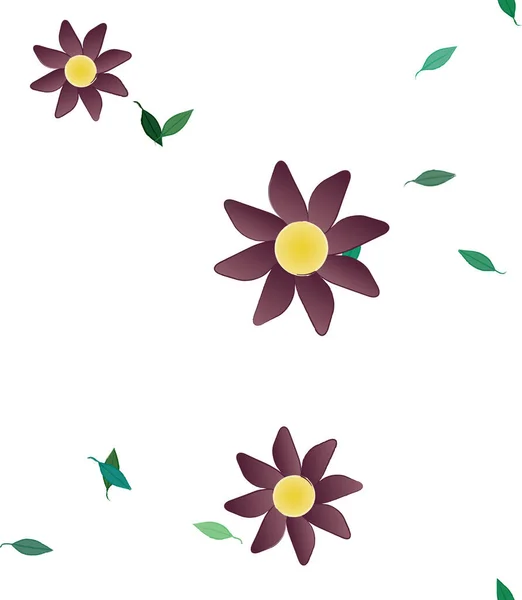 Fundo Floral Colorido Flores Ilustração Vetorial — Vetor de Stock