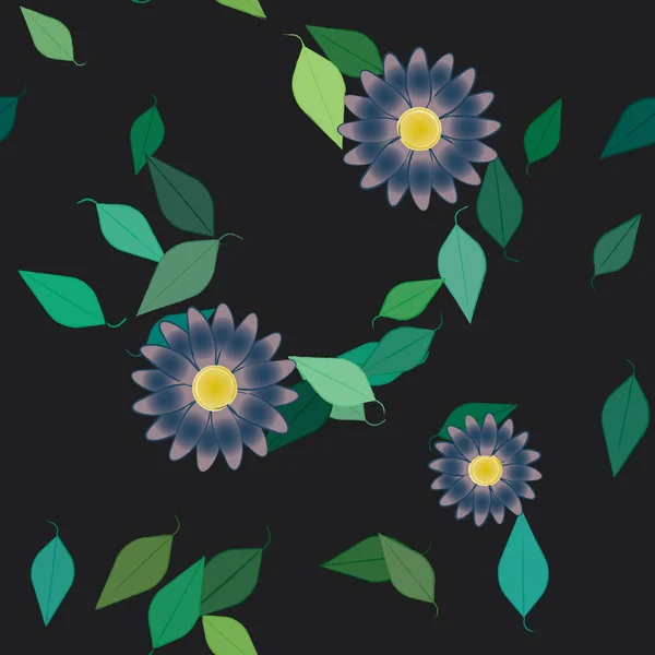 Farbigen Floralen Hintergrund Blumen Vektor Illustration — Stockvektor