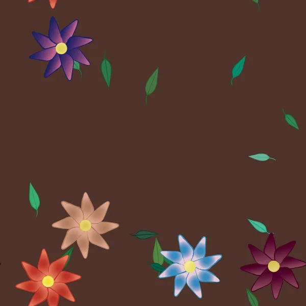花が咲く壁紙ベクターイラスト — ストックベクタ