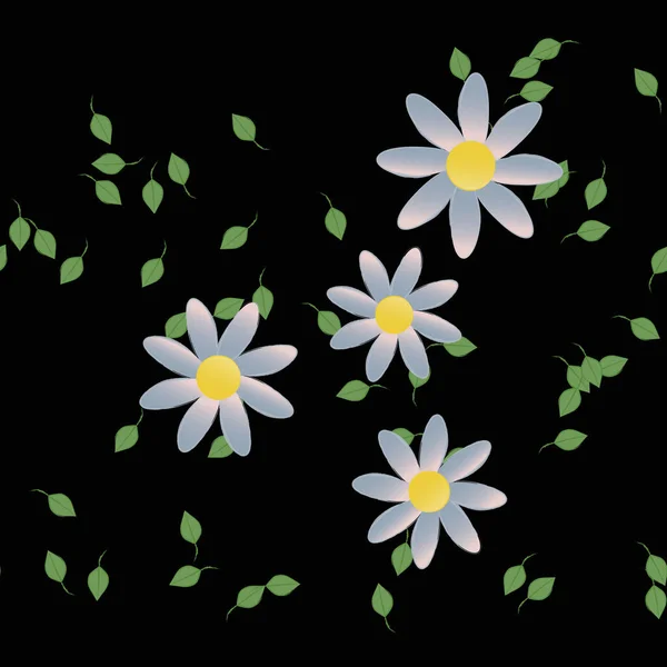 Flores Primavera Fondo Vector Ilustración — Vector de stock