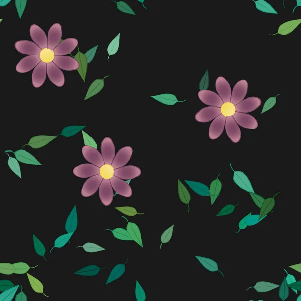 Fleurs Été Fond Illustration Vectorielle — Image vectorielle