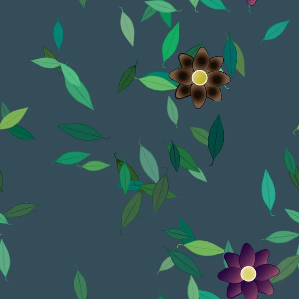 Flores Botánicas Fondo Ilustración Vectorial — Vector de stock