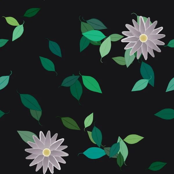 Farbigen Floralen Hintergrund Mit Blumen Vektorillustration — Stockvektor