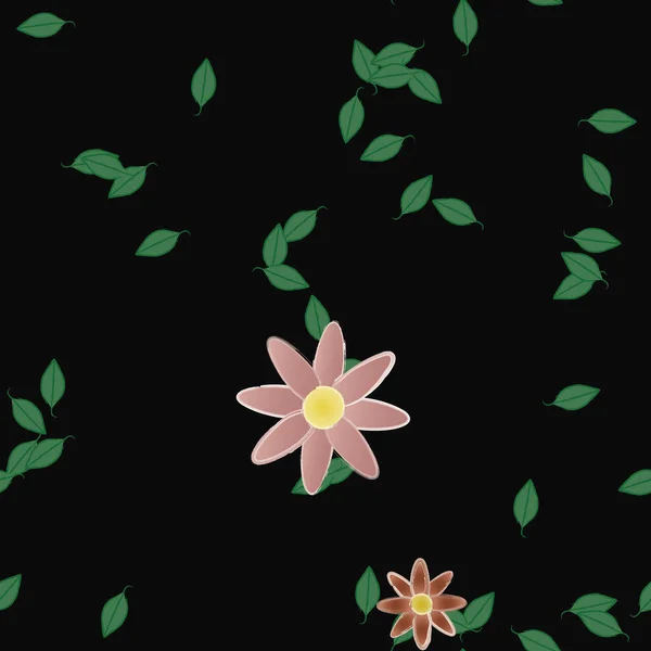 Fleurs Botaniques Fond Illustration Vectorielle — Image vectorielle