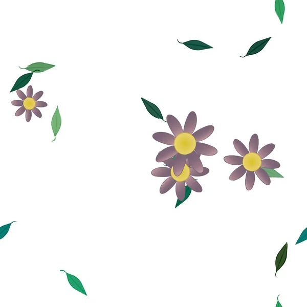 Botanische Blumen Hintergrund Vektorillustration — Stockvektor