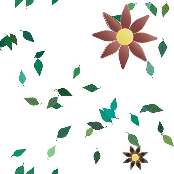 Rgad Blommig Bakgrund Blommor Vektor Illustration — Stock vektor