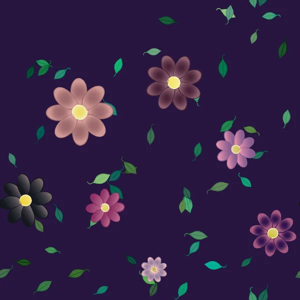 Fleurs Botaniques Fond Illustration Vectorielle — Image vectorielle