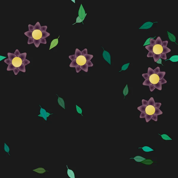 Fond Floral Coloré Avec Des Fleurs Illustration Vectorielle — Image vectorielle