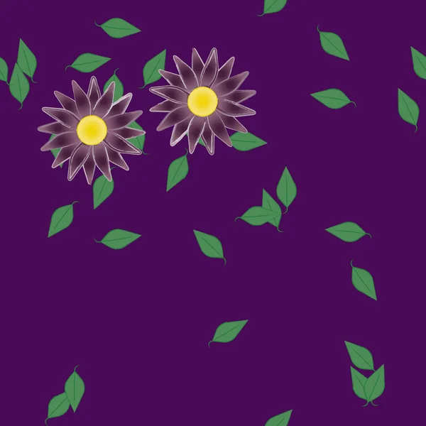 Flores Florecen Fondo Pantalla Vector Ilustración — Archivo Imágenes Vectoriales