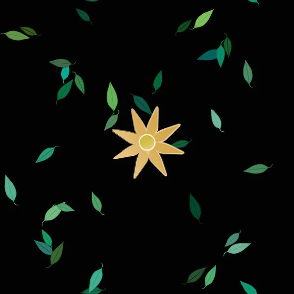 Fondo Floral Color Con Flores Ilustración Vectorial — Vector de stock