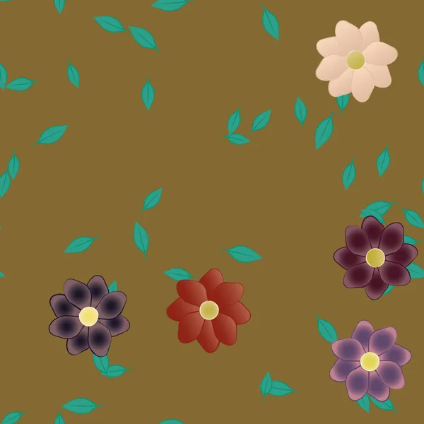 Цветы Цветут Обои Векторная Иллюстрация — стоковый вектор