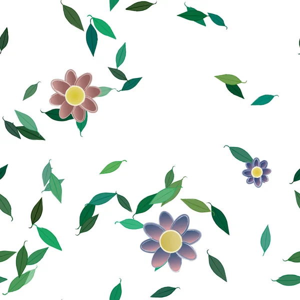 Farbigen Floralen Hintergrund Blumen Vektor Illustration — Stockvektor