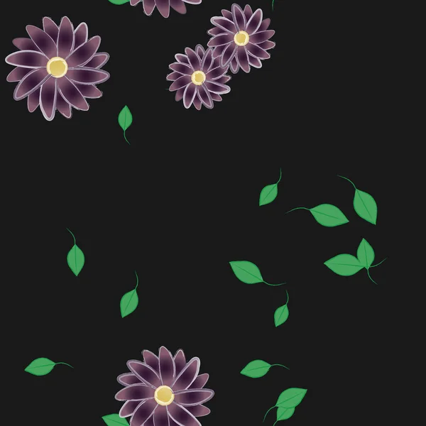 Fondo Follaje Blossom Sin Costura Flores Florecen Fondo Pantalla Vector — Archivo Imágenes Vectoriales