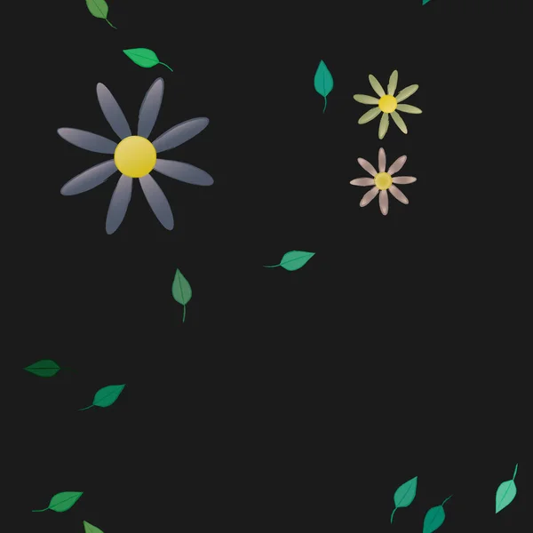 Farbigen Floralen Hintergrund Blumen Vektor Illustration — Stockvektor