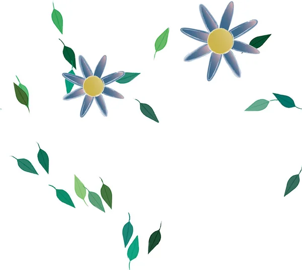 Summer Flowers Background Vector Illustration — Stock Vector