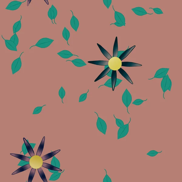 Flores Primavera Fondo Vector Ilustración — Vector de stock