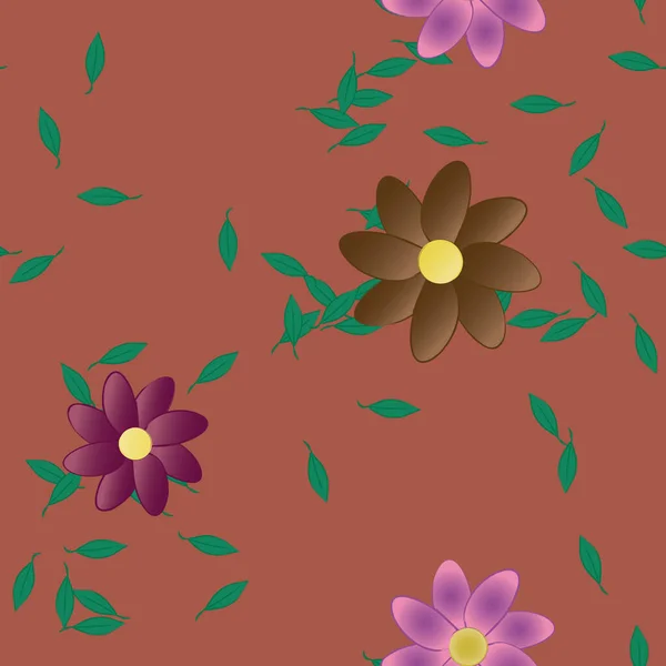 Summer Flowers Background Vector Illustration — Stock Vector