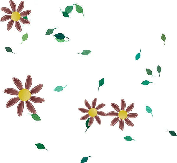 Botaniske Blomster Blomstrende Tapeter Vektorillustrasjon – stockvektor