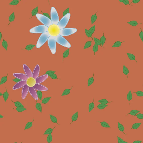 Βοτανικό Φόντο Λουλουδιών Διανυσματική Απεικόνιση — Διανυσματικό Αρχείο
