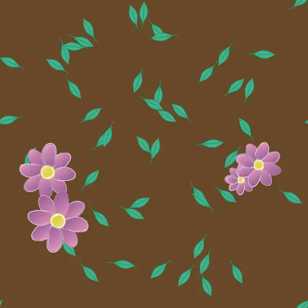 Bloesem Gebladerte Bloemen Bloei Behang Vector Illustratie — Stockvector