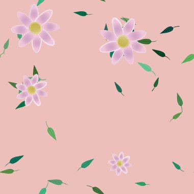 Renkli çiçek arkaplanı, çiçek vektör illüstrasyonu