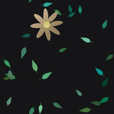 Çiçek yaprakları, çiçekler duvar kağıtları, vektör illüstrasyonları..