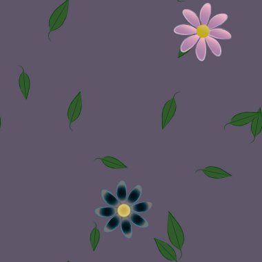 Çiçek yaprakları, çiçekler duvar kağıtları, vektör illüstrasyonları..