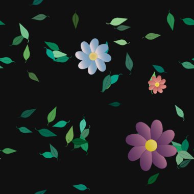 yaz çiçekleri arka plan, vektör illüstrasyonu