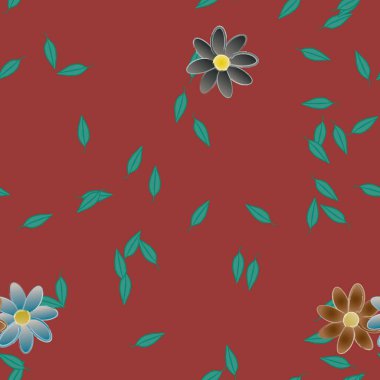 Çiçekli renkli çiçek arkaplanı, vektör illüstrasyonu