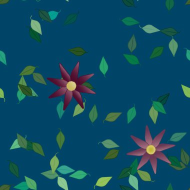 yaz çiçekleri arka plan, vektör illüstrasyonu