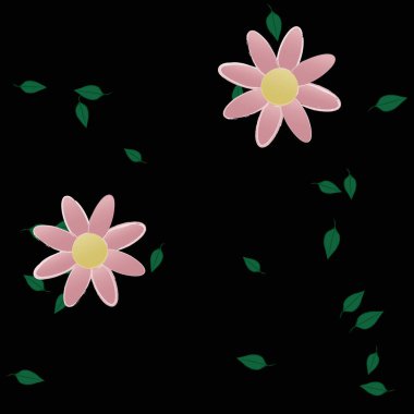 Renkli çiçek arkaplanı, çiçek vektör illüstrasyonu