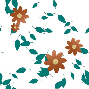 Renkli çiçek arkaplanı, çiçek vektör illüstrasyonu