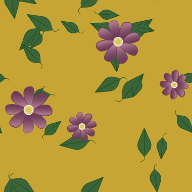 yaz çiçekleri arka plan, vektör illüstrasyonu